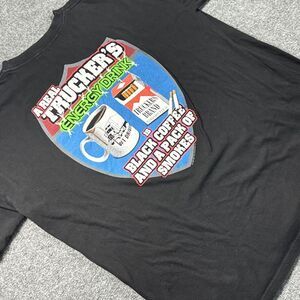 Big Rig Outfitters Men XXL Black Tshirt Real Truckers Energy Drink Work Driving‎